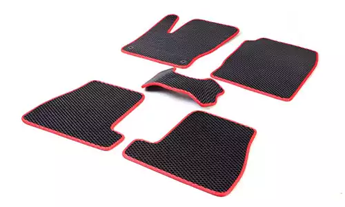 Коврики Alvi-Style Eva 2D Standard ячеистый полимер в салон Datsun on-DO (4dr.) седан 2014-2020гг. цвет черный (кант красный)