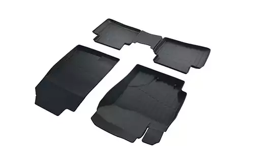 Коврики SRTK 3D Lux резина в салон Kia Rio hatchback IV YB (5dr.) хэтчбек 2017г.-по н.в. цвет черный