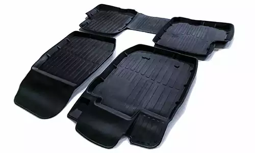 Коврики SRTK 3D Standart резина в салон VAZ Lada Largus F90 (5dr.) фургон 2012г.-по н.в. цвет черный