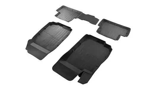 Коврики SRTK 3D Premium резина в салон Chevrolet Aveo hatchback II T300 (5dr.) хэтчбек 2012-2020гг. цвет черный