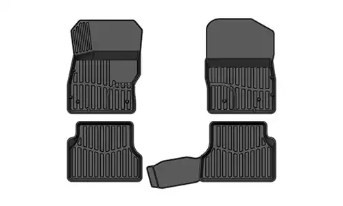 Коврики SRTK 3D Premium резина в салон Ford Focus hatchback II (3/5dr.) хэтчбек 2004-2011гг. цвет черный