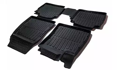 Коврики SRTK 3D Premium резина в салон Nissan Sentra VII B17 (4dr.) седан 2013-2020гг. цвет черный