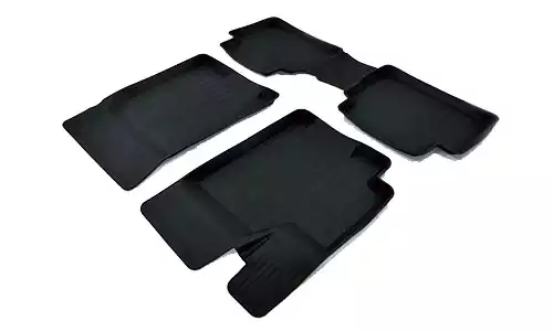 Коврики SRTK 3D Premium резина в салон Ravon R3 Nexia (4dr.) седан 2015-2020гг. цвет черный
