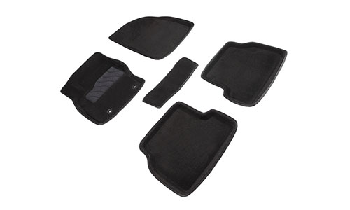 Коврики Seintex 3D Premium текстиль в салон Ford Focus hatchback II (3/5dr.) хэтчбек 2004-2011гг. цвет черный