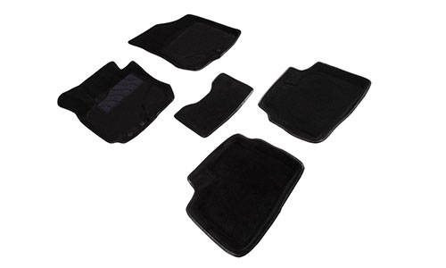 Коврики Seintex 3D Premium текстиль в салон Hyundai i30 I FD (5dr.) хэтчбек 2007-2012гг. цвет черный