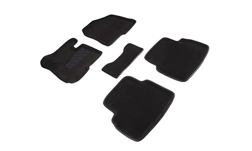 Коврики Seintex 3D Premium текстиль в салон Kia Sportage III SL (5dr.) SUV 2010-2015гг. цвет черный