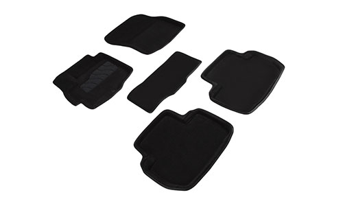 Коврики Seintex 3D Premium текстиль в салон Peugeot 4007 (5dr.) SUV 2007-2012гг. цвет черный