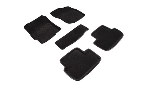 Коврики Seintex 3D Premium текстиль в салон Mitsubishi Lancer Sportback X (5dr.) хэтчбек 2007-2017гг. цвет черный