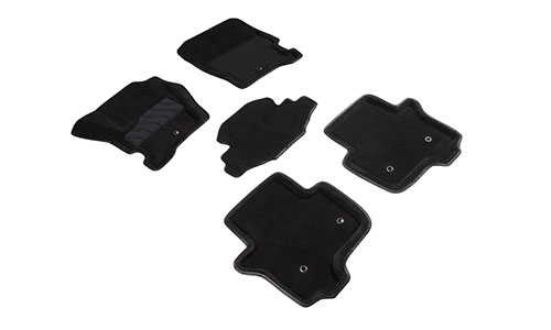 Коврики Seintex 3D Premium текстиль в салон Land Rover Discovery IV (5dr.) SUV 2009-2016гг. цвет черный