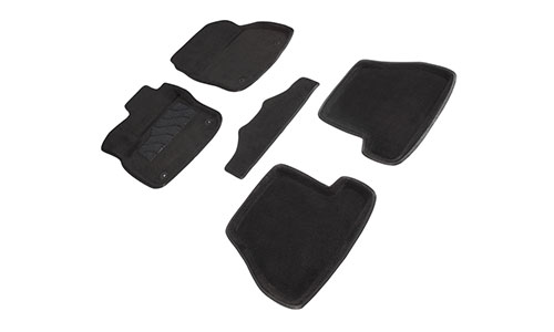 Коврики Seintex 3D Premium текстиль в салон Ford Focus hatchback III (5dr.) хэтчбек 2011-2018гг. цвет черный