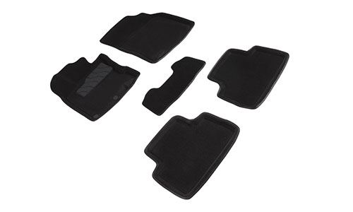 Коврики Seintex 3D Premium текстиль в салон Nissan Qashqai II J11 (5dr.) SUV 2013-2021гг. цвет черный