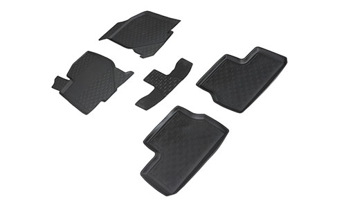 Коврики Seintex 3D Lux полиуретан в салон Datsun on-DO (4dr.) седан 2014-2020гг. цвет черный