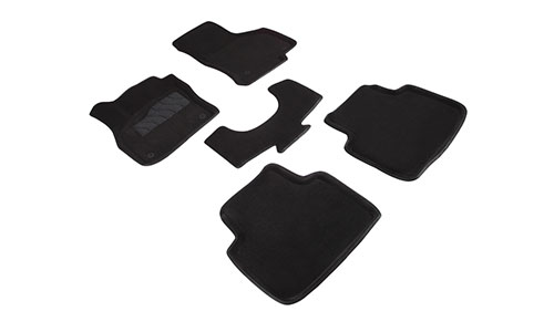 Коврики Seintex 3D Premium текстиль в салон Skoda Superb III (5dr.) лифтбэк 2015г.-по н.в. цвет черный