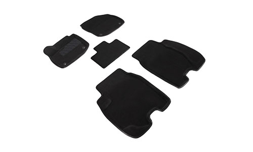 Коврики Seintex 3D Premium текстиль в салон Honda Civic hatchback IX (5dr.) хэтчбек 2011-2016гг. цвет черный