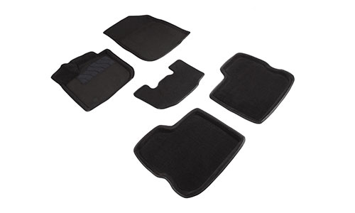 Коврики Seintex 3D Premium текстиль в салон Renault Sandero II (5dr.) хэтчбек 2014-2020гг. цвет черный
