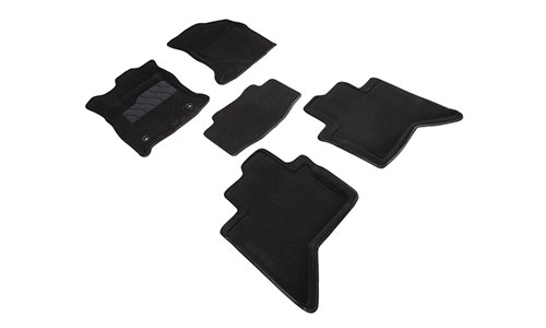 Коврики Seintex 3D Premium текстиль в салон Toyota Hilux VIII (2/4dr.) пикап 2015г.-по н.в. цвет черный