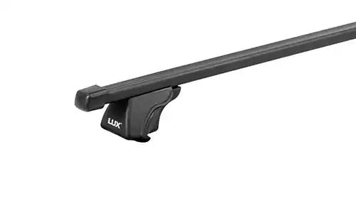 Багажник Lux Classic Standard черный на обычные рейлинги Isuzu D-Max II RT50, RT85 (4dr.) пикап 2012-2019гг. прямоугольные дуги без замков