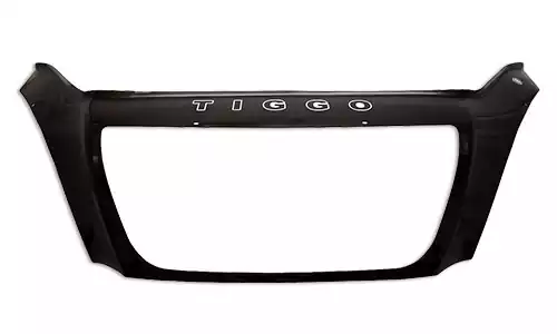 Дефлектор капота с облицовкой радиатора VIP Tuning Lux на зажимах оргстекло на Chery Tiggo T11 (5dr.) SUV 2005-2016гг.