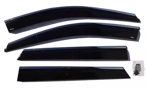 Дефлекторы окон Alvi-Style Stainless Molding накладные скотч 3М акрил 4 шт для Renault Duster I (5dr.) SUV 2010-2015гг.