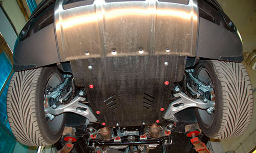 Защита Sheriff 02.1224 сталь 2,5 мм картера двигателя Audi Q7 I 4LB (5dr.) SUV 2007-2015гг. комплект 1 шт