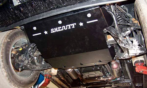 Защита Sheriff 04.0974 сталь 2,5 мм картера двигателя Jeep Cherokee IV KK (5dr.) SUV 2007-2012гг. комплект 1 шт