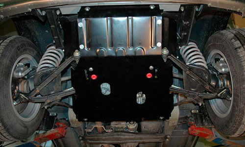 Защита Sheriff 27.0653 сталь 2 мм картера двигателя Chevrolet Niva (5dr.) SUV 2002-2020гг. комплект 1 шт