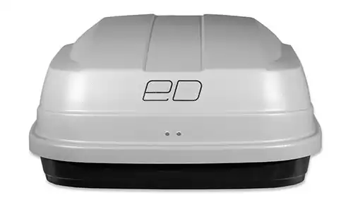 Оригинальное фото бокса на крышу (автобокса) EvroDetal Magnum 300 ED5-021B, установленного на автомобиль. - Фотография 3