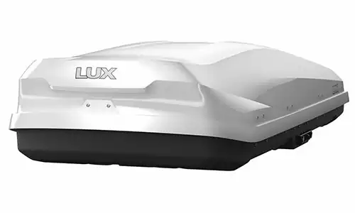 Оригинальное фото бокса на крышу (автобокса) Lux Irbis 206 White 794201, установленного на автомобиль. - Фотография 4