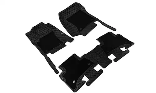 Коврики CoolPart 5D Lux экокожа в салон Kia Optima IV JF (4dr.) седан 2016-2020гг. цвет черный (шов черный)