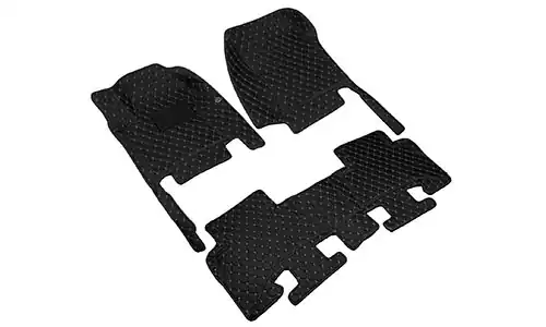 Коврики CoolPart 5D X экокожа в салон Ford Kuga II (5dr.) SUV 2012-2019гг. цвет черный (шов бежевый)