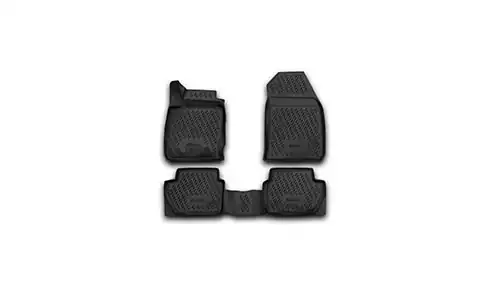 Коврики Novline 3D TPE Standard полиуретан в салон Ford EcoSport II (5dr.) SUV 2014-2019гг. цвет черный
