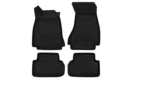 Коврики Novline 3D TPE Standard полиуретан в салон Toyota Fortuner II (5dr.) SUV 2015г.-по н.в. цвет черный