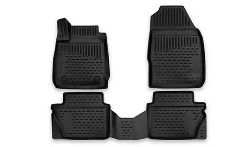Коврики Novline 3D TPE Standard полиуретан в салон Ford Fiesta hatchback VI (3/5dr.) хэтчбек 2008-2017гг. цвет черный