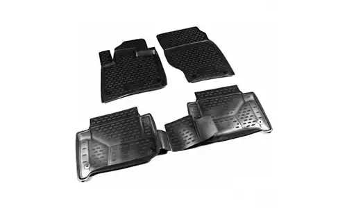 Коврики Novline 3D TPE Standard полиуретан в салон Audi Q7 I 4LB (5dr.) SUV 2007-2015гг. цвет черный