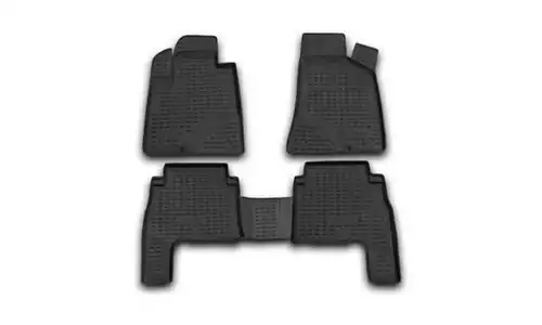 Коврики Novline 3D TPE Standard полиуретан в салон Hyundai Santa Fe II CM (5dr.) SUV 2007-2012гг. цвет черный
