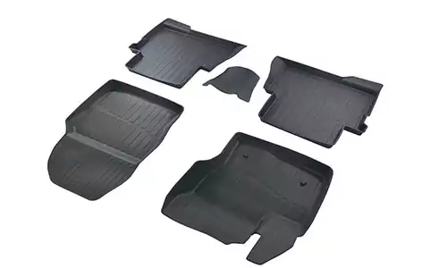 Коврики SRTK 3D Lux резина в салон Ford Kuga II (5dr.) SUV 2012-2019гг. цвет черный