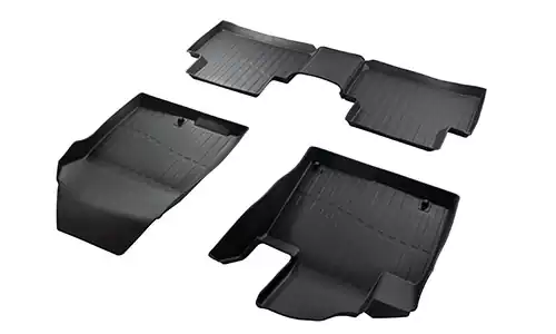 Коврики SRTK 3D Lux резина в салон Kia Sorento IV MQ4 (5dr.) SUV 2020г.-по н.в. цвет черный