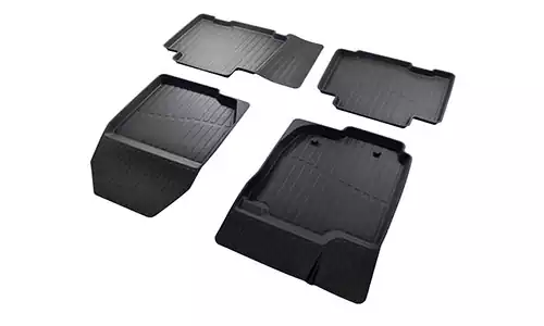 Коврики SRTK 3D Lux резина в салон Toyota RAV4 IV XA40 (5dr.) SUV 2013-2018гг. цвет черный