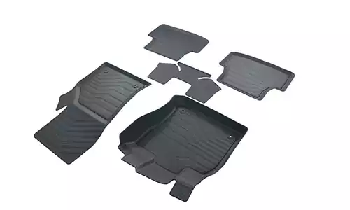 Коврики SRTK 3D Lux резина в салон Volkswagen Golf VII (5dr.) хэтчбек 2012-2020гг. цвет черный