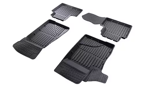 Коврики SRTK 3D Standart резина в салон VAZ Lada Niva Travel (5dr.) SUV 2021г.-по н.в. цвет черный