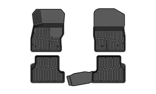 Коврики SRTK 3D Premium резина в салон Ford Focus wagon III (5dr.) универсал 2011-2018гг. цвет черный
