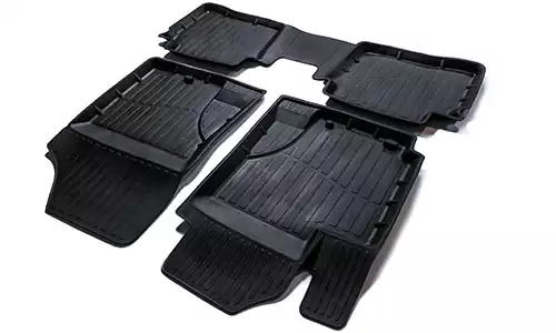 Коврики SRTK 3D Premium резина в салон Hyundai Solaris hatchback I (5dr.) хэтчбек 2011-2016гг. цвет черный