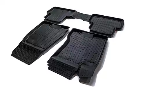 Коврики SRTK 3D Premium резина в салон Nissan X-Trail II T31 (4dr.) SUV 2007-2013гг. цвет черный