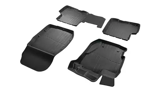 Коврики SRTK 3D Premium резина в салон Renault Kaptur (5dr.) SUV 2016г.-по н.в. цвет черный