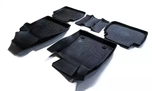 Коврики SRTK 3D Premium резина в салон Toyota Camry VIII XV70 (4dr.) седан 2017г.-по н.в. цвет черный