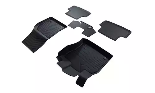 Коврики SRTK 3D Premium резина в салон Volkswagen Taos (5dr.) SUV 2020г.-по н.в. цвет черный