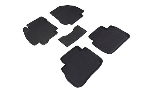 Коврики Seintex 3D Lux полиуретан в салон Nissan Tiida hatchback II C12 (5dr.) хэтчбек 2011-2015гг. цвет черный