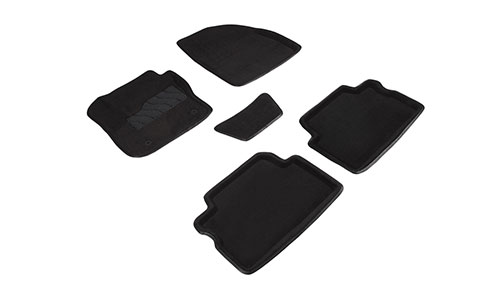 Коврики Seintex 3D Premium текстиль в салон Ford C-Max I (5dr.) минивэн 2003-2010гг. цвет черный