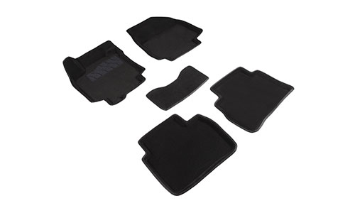 Коврики Seintex 3D Premium текстиль в салон Nissan Tiida hatchback I C11 (5dr.) хэтчбек 2004-2014гг. цвет черный