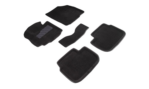 Коврики Seintex 3D Premium текстиль в салон Fiat Sedici (5dr.) SUV 2005-2014гг. цвет черный